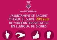 El Ayuntamiento de Sagunto ofrece el servicio SVIsual de videointerpretación en lengua de signos
