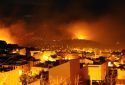 Imagen del incendio tomada desde la Urbanización de La Paz