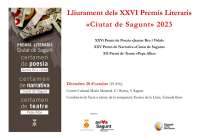 El Centro Cultural Mario Monreal acogerá el acto de entrega de los XXVI Premios Literarios Ciudad de Sagunto