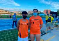 Los alumnos de la Escuela de Atletismo de CAEM de Sagunto: Tarik El Amri y Laura Vacas