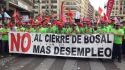 Los trabajadores de Bosal se manifiestan en Valencia por el 1 de Mayo, Crispín, que también ha participado, se reune con Pedro Sánchez