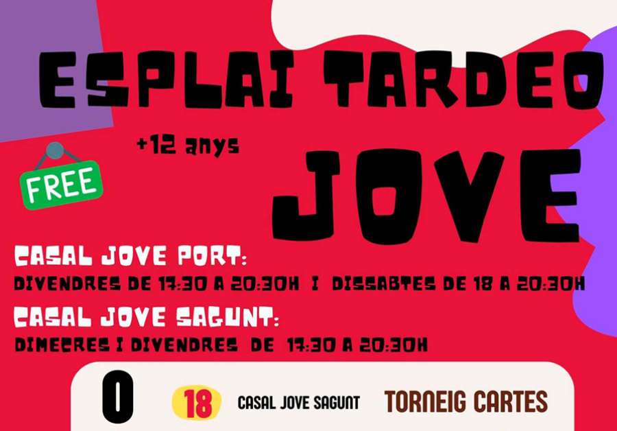 Se inicia la temporada del Esplai Tardeo Jove y Ludi Tardeo Infantil en los centros juveniles de Sagunto