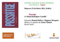 El Centro Cultural Mario Monreal acogerá la presentación del poemario ‘Passatge’ de Manel Rodríguez-Castelló