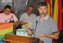El portavoz de Iniciativa Porteña, Manuel González, en el pleno de ayer