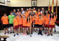Homenaje a los campeones de España de colpbol en el Ayuntamiento de Sagunto