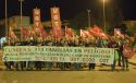 Los trabajadores de Tumesa han encabezado esta manifestación desde el Triángulo Umbral