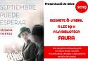 Susana Fortes presentará su nueva novela en la biblioteca de Faura