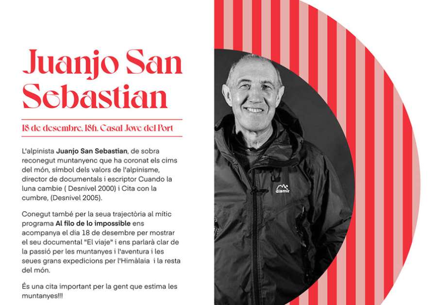 El Casal Jove acogerá la proyección del documental &#039;El viaje&#039; sobre la vida del alpinista Juanjo San Sebastián