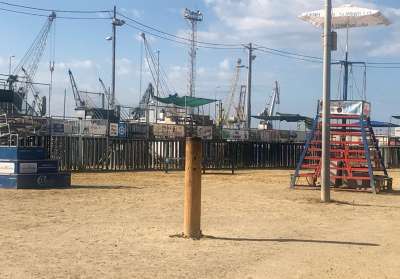 El recinto ferial ya está preparado para albergar las fiestas de Puerto de Sagunto