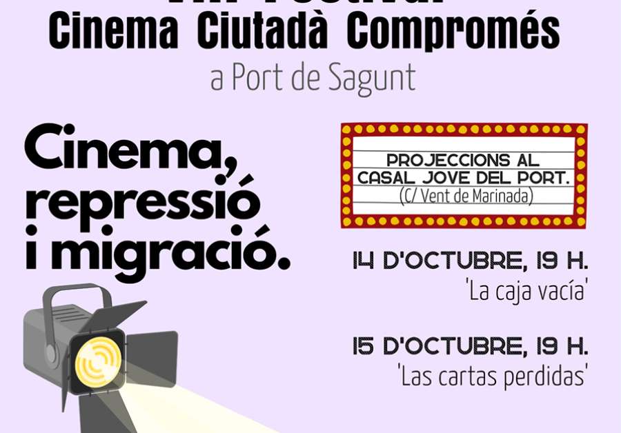 El Casal Jove de Puerto de Sagunto vuelve a ser sede del Festival Cinema Ciutadà Compromés
