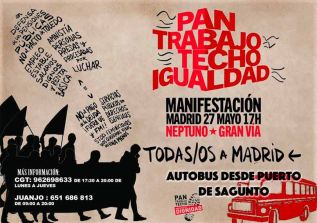 CGT Camp de Morvedre convoca para asistir a las Marchas de la Dignidad en Madrid el próximo día 27 de mayo
