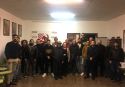 Representantes de EUPV junto a los trabajadores de Serpusa despedidos