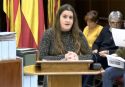 La concejala de Igualdad, María Giménez, durante el pleno de hoy