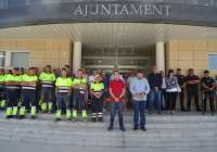 Minuto de silencio en el Ayuntamiento de Canet en recuerdo de su trabajador fallecido
