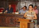 La edil Teresa García en una de sus intervenciones en el pleno de Sagunto