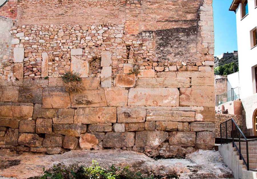 Estado actual del muro del Templo de Diana