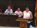 La concejal de Medio Ambiente, Teresa García, durante su intervención en el pleno de hoy