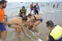 Realizan un simulacro de rescate acuático en la playa de Puerto de Sagunto