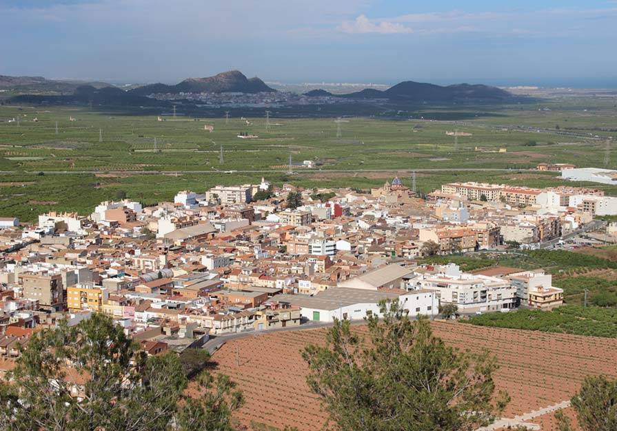 Imagen aérea del municipio de Faura