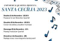 La Unió Musical de Quartell organiza diversos actos para celebrar la festividad de Santa Cecilia