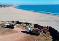La arena que está llegando a las playas de Sagunto se está extrayendo en Burriana (Foto: Carlos Sabater)