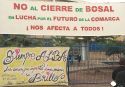 Pancarta colocada por alumnos del instituto, en la verja del IES Eduardo Merello