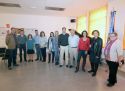 Algunos concejales durante su visita a las instalaciones de la Unión Musical Porteña
