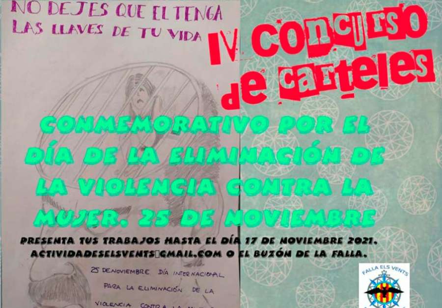 La falla Els Vents convoca su cuarto concurso de carteles en conmemoración del 25 de Noviembre