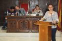 La concejal de Hacienda, Teresa García, durante su intervención en el pleno municipal