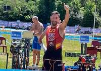 El triatleta local, Christian Pérez, entre los diez mejores en su debut en la Copa del Mundo de Paratriatlón