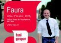 Toni Gaspar presentará su candidatura a las primarias del PSPV-PSOE esta noche en Faura