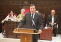 El portavoz del PP, Sergio Muniesa, durante el pleno de investidura celebrado el pasado 15 de junio