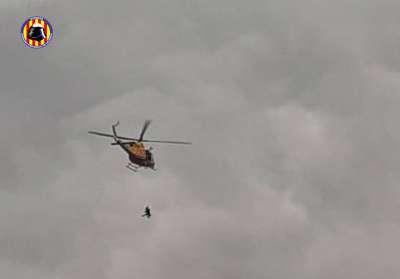 Movilizado un helicóptero para rescatar a una excursionista lesionada en Gilet