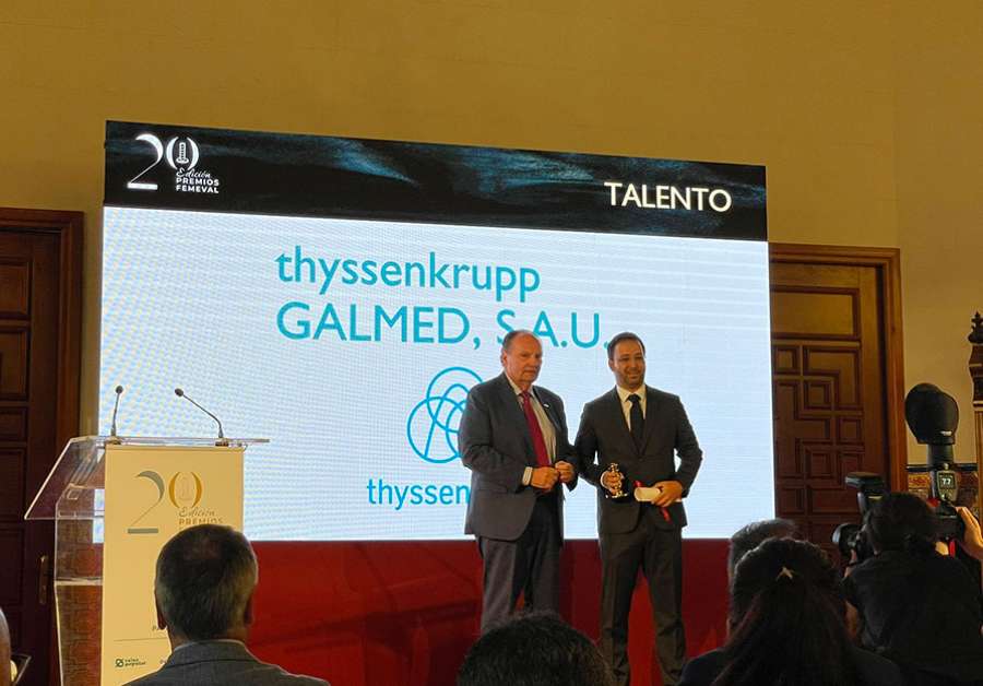 FEMEVAL entregó este jueves su premio al talento a thyssenkrupp Galmed