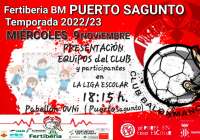 El BM Puerto Sagunto presentará a su escuela este miércoles antes del partido de Copa del Rey