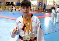 El joven taekwondista local, Isaac Espinosa, se alza con el triple campeonato autonómico en Alcora