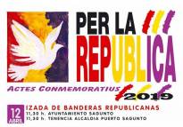 La izada de la bandera tricolor abrirá los actos por la República en Sagunto