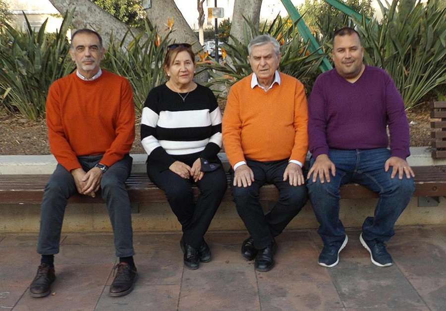 Los componentes de la junta directiva. De izquierda a derecha Isidro Andujar, María Ángeles Soriano, Miguel Álvarez y Josué Aynos